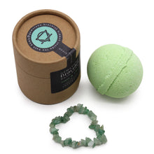 Load image into Gallery viewer, Green Aventurine Gem Bracelet Bath Bomb