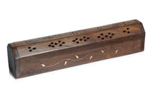 Load image into Gallery viewer, Wooden Incense Stick Holder/ Burner Box - Leaf