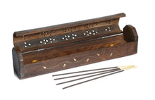 Load image into Gallery viewer, Wooden Incense Stick Holder/ Burner Box - Leaf