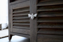 Load image into Gallery viewer, Brass Bee Drawer Knob - Nickel Finish