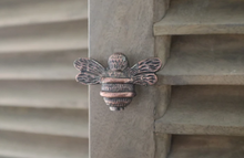 Load image into Gallery viewer, Brass Bee Drawer Knob - Antique Copper Finish
