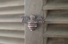 Load image into Gallery viewer, Brass Bee Drawer Knob - Antique Copper Finish