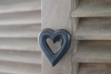 Load image into Gallery viewer, Brass Heart Drawer Knob - Black Finish