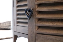 Load image into Gallery viewer, Brass Heart Drawer Knob - Black Finish