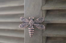 Load image into Gallery viewer, Brass Dragonfly Drawer Knob - Antique Copper Finish
