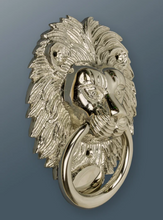 Load image into Gallery viewer, Brass Lion Door Knocker - Nickel Finish