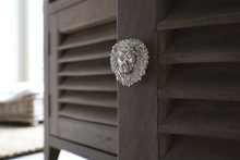 Load image into Gallery viewer, Brass Lion Drawer Knob - Nickel Finish