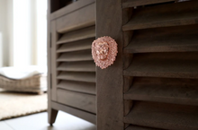 Load image into Gallery viewer, Brass Lion Drawer Knob - Rose Gold Finish