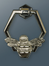 Load image into Gallery viewer, Honeycomb Bee Door Knocker - Nickel Finish