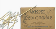 Load image into Gallery viewer, LiveCoco Bamboo Cotton Buds - 100 Buds