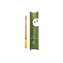 Load image into Gallery viewer, Truthbrush Tiny Bamboo Toothbrush for Children - Cloud White and Sunshine Yellow