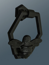 Load image into Gallery viewer, Brass Honeycomb Bee Door Knocker - Black Finish