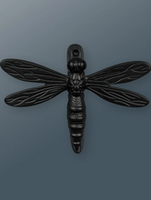 Load image into Gallery viewer, Brass Dragonfly Door Knocker - Black Finish