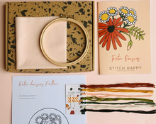 Load image into Gallery viewer, Retro Daisies Modern Embroidery Kit