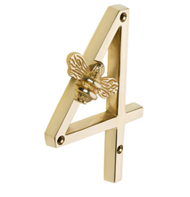 Load image into Gallery viewer, Brass Bee Premium House/Door Numbers with Bee in Brass Finish 0-9
