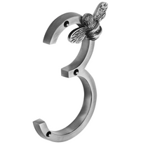 Load image into Gallery viewer, Brass bee Premium House/Door Numbers with Bee in Pewter Finish 0-9