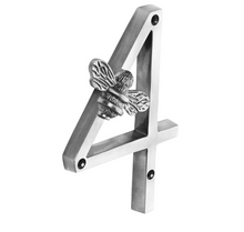 Load image into Gallery viewer, Brass bee Premium House/Door Numbers with Bee in Pewter Finish 0-9