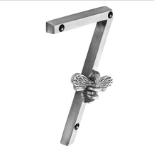 Load image into Gallery viewer, Brass bee Premium House/Door Numbers with Bee in Pewter Finish 0-9