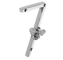 Load image into Gallery viewer, Brass bee Premium House/Door Numbers with Bee in Nickel Finish 0-9