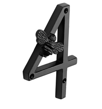 Load image into Gallery viewer, Brass Bee Premium House/Door Numbers with Bee in Black Finish 0-9