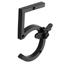 Load image into Gallery viewer, Brass Bee Premium House/Door Numbers with Bee in Black Finish 0-9
