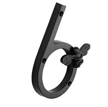 Load image into Gallery viewer, Brass Bee Premium House/Door Numbers with Bee in Black Finish 0-9