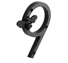 Load image into Gallery viewer, Brass Bee Premium House/Door Numbers with Bee in Black Finish 0-9