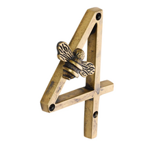 Load image into Gallery viewer, Brass bee Premium House/Door Numbers with Bee in Heritage Finish 0-9