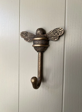 Load image into Gallery viewer, Brass bee Coat Hook - Heritage Finish