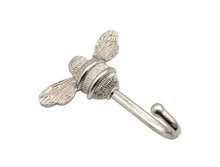 Load image into Gallery viewer, Brass bee Coat Hook - Nickel Finish