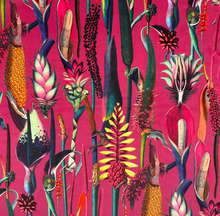 Load image into Gallery viewer, Bespoke Handcrafted Cone Plush Velvet Oversized Lampshades - Botanical Gardens - 8 Designs and 2 Sizes