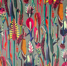 Load image into Gallery viewer, Bespoke Handcrafted Cone Plush Velvet Oversized Lampshades - Botanical Gardens - 8 Designs and 2 Sizes