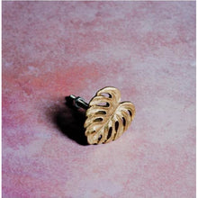 Load image into Gallery viewer, GOLD CHEESE PLANT LEAF DRAWER KNOB