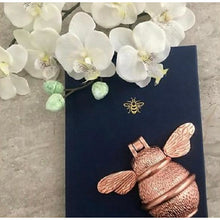 Load image into Gallery viewer, Brass Bumble Bee Door Knocker - Rose Gold Finish