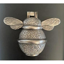 Load image into Gallery viewer, Brass Bumble Bee Door Knocker - Pewter Finish
