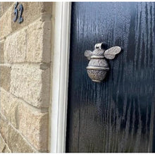 Load image into Gallery viewer, Brass Bumble Bee Door Knocker - Pewter Finish
