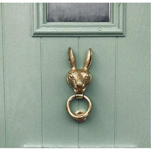 Load image into Gallery viewer, Brass Hare Door Knocker - Brass Finish