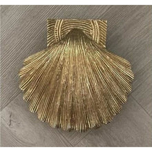 Load image into Gallery viewer, Brass Shell Door Knocker - Brass Finish