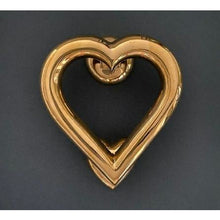 Load image into Gallery viewer, Brass Love Heart Door Knocker - Brass Finish