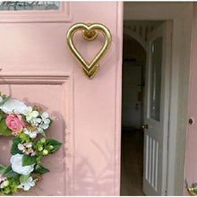 Load image into Gallery viewer, Brass Love Heart Door Knocker - Brass Finish
