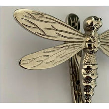 Load image into Gallery viewer, Brass Dragonfly Door Knocker - Nickel Finish