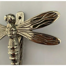 Load image into Gallery viewer, Brass Dragonfly Door Knocker - Nickel Finish