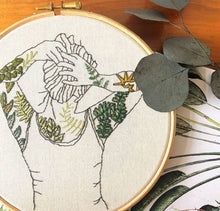 Load image into Gallery viewer, Botanical Tattoos Modern Embroidery Kit