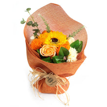 Load image into Gallery viewer, Standing Soap Flower Bouquet - Orange
