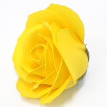 Load image into Gallery viewer, Craft Soap Flowers - Lrg Rose - Yellow - 10 Piece

