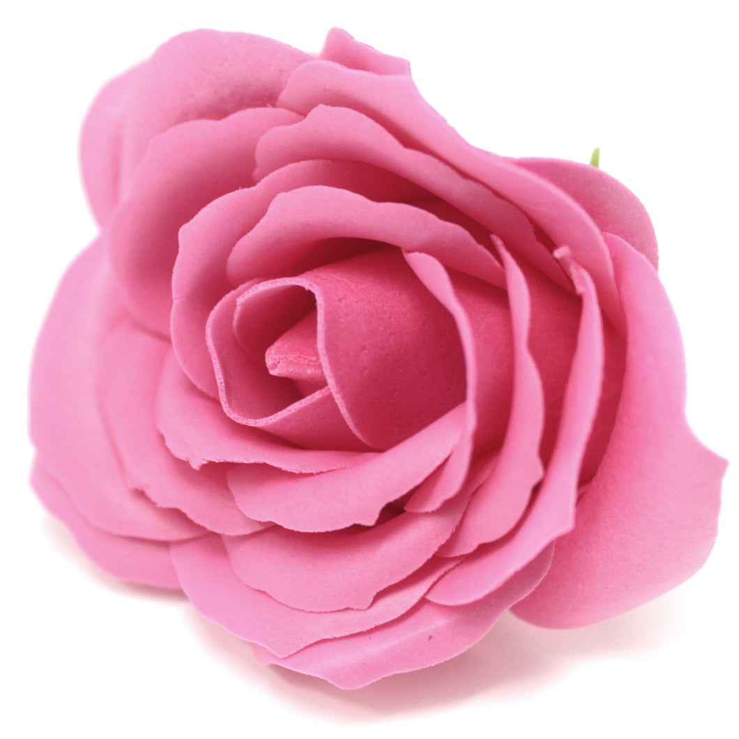 Craft Soap Flowers - Lrg Rose - Rose - 10 Piece