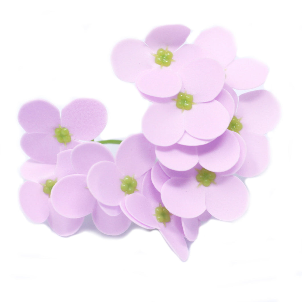 Craft Soap Flowers - Hyacinth Bean - Lavender - 10 Pieces