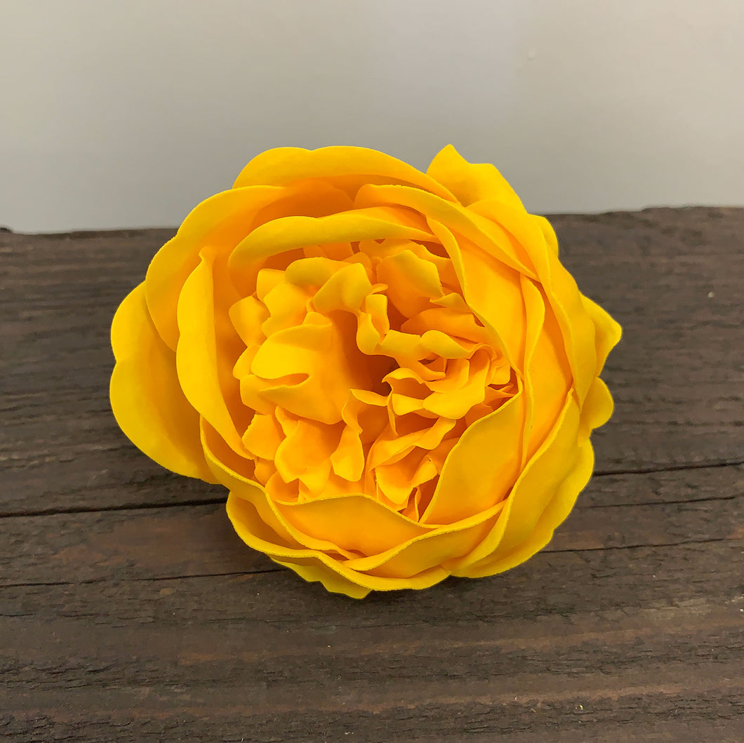 Craft Soap Flower - Ext Large Peony - Yellow - 10 Pieces