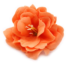 Load image into Gallery viewer, Craft Soap Flower - Small Peony - Orange - 10 Piece
