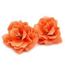 Load image into Gallery viewer, Craft Soap Flower - Small Peony - Orange - 10 Piece
